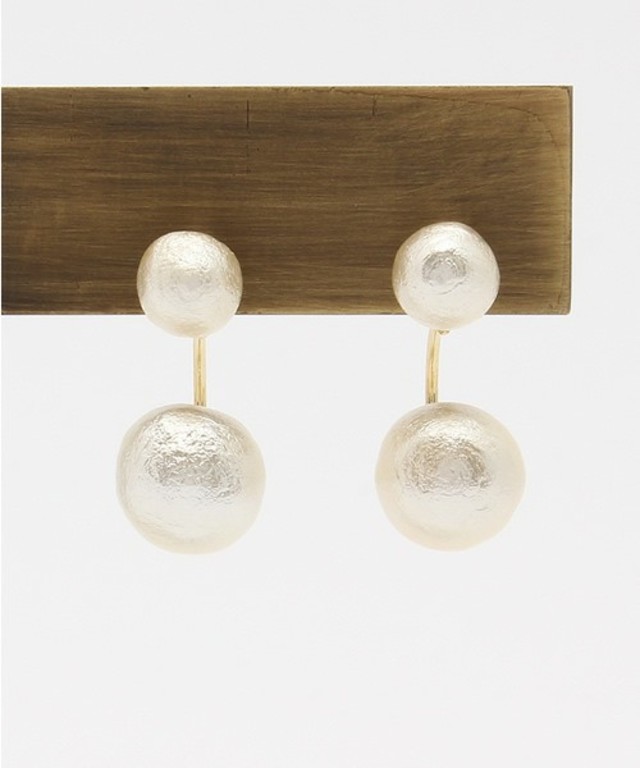 コットン パール ツイン ピアス