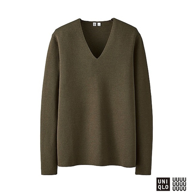 ミラノリブVネックセーター