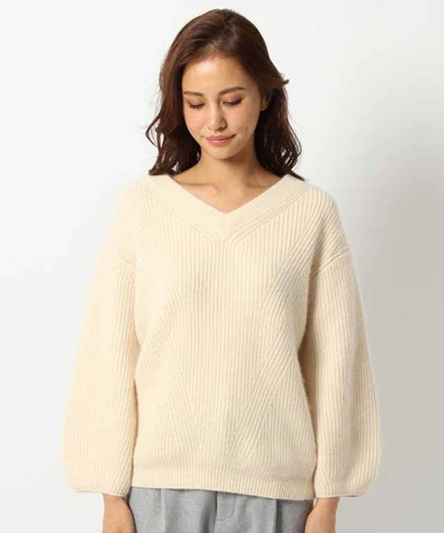 BABYLONE 7ゲージ CタッチアゼVネックプルオーバー