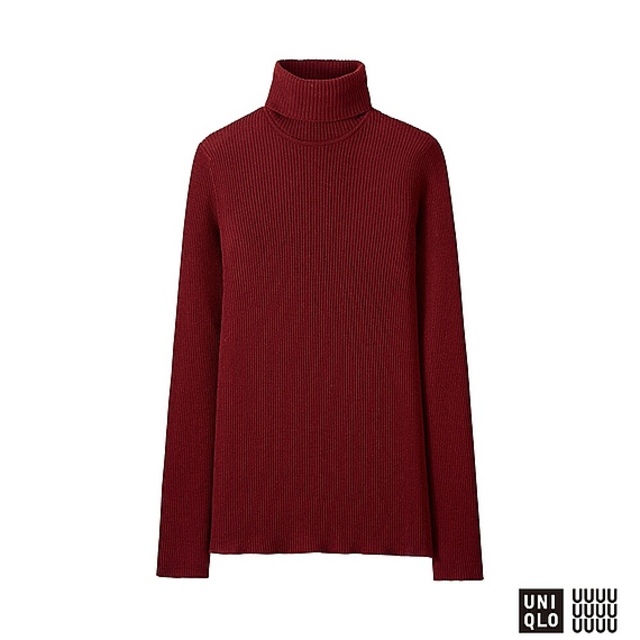 WOMEN カシミヤリブタートルネックセーター（長袖）＋E
