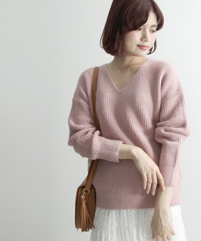 WEGO/VネックBIGニット