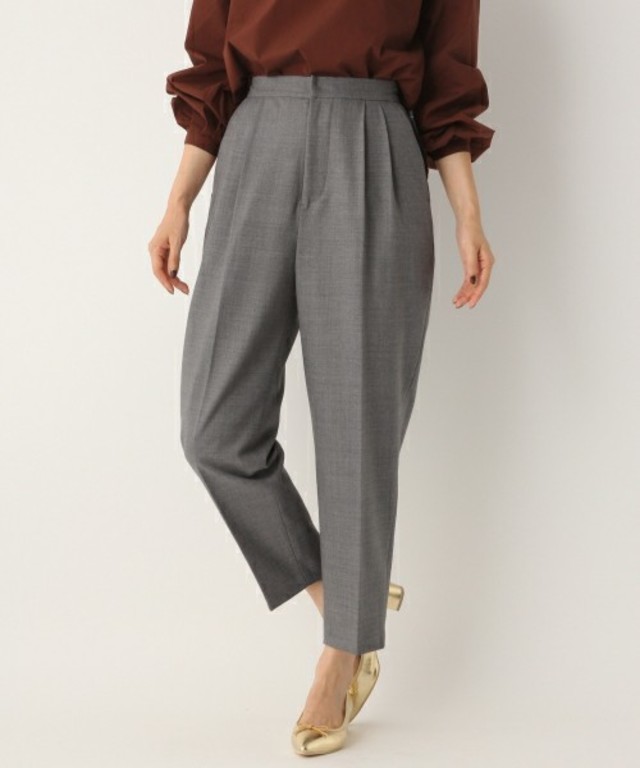 ウールコンテーパードパンツ