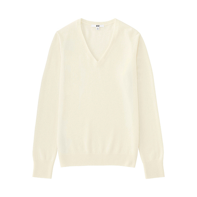 カシミヤVネックセーター