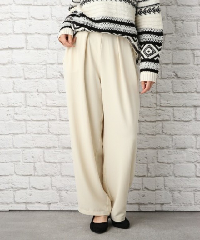 LEPSIM　タックイージーワイドパンツ