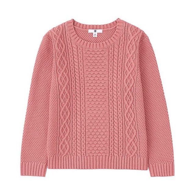 KIDS ケーブルクルーネックセーター