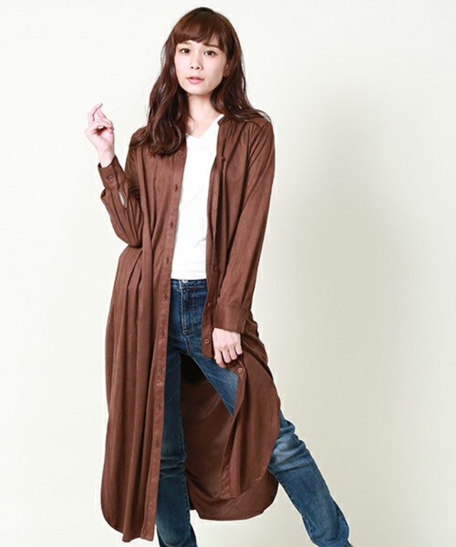 FREAK'S STORE  フェイクスエードシャツワンピース