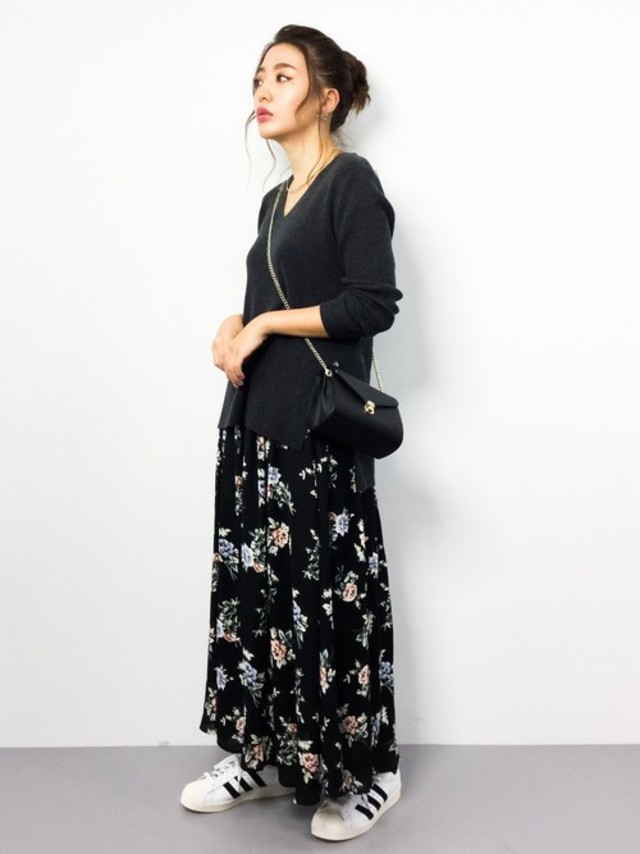 フラワージョーゼットLスカート