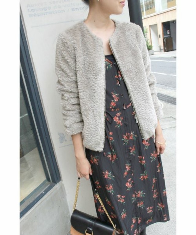 フェイクファージップブルゾン