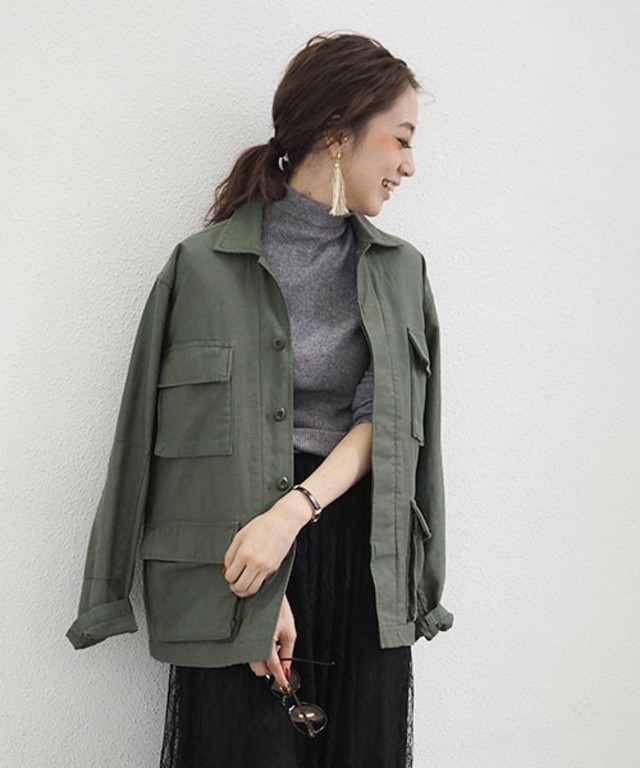 ルーズミリタリージャケット