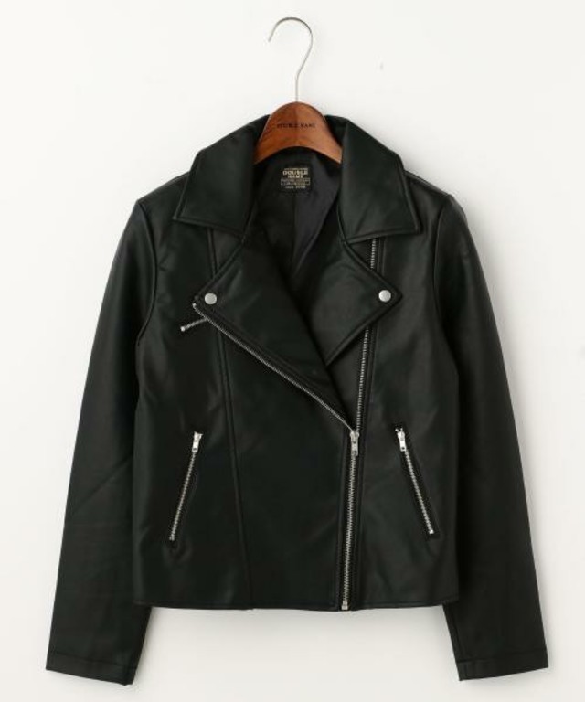 DOUBLE NAME 合皮ライダース