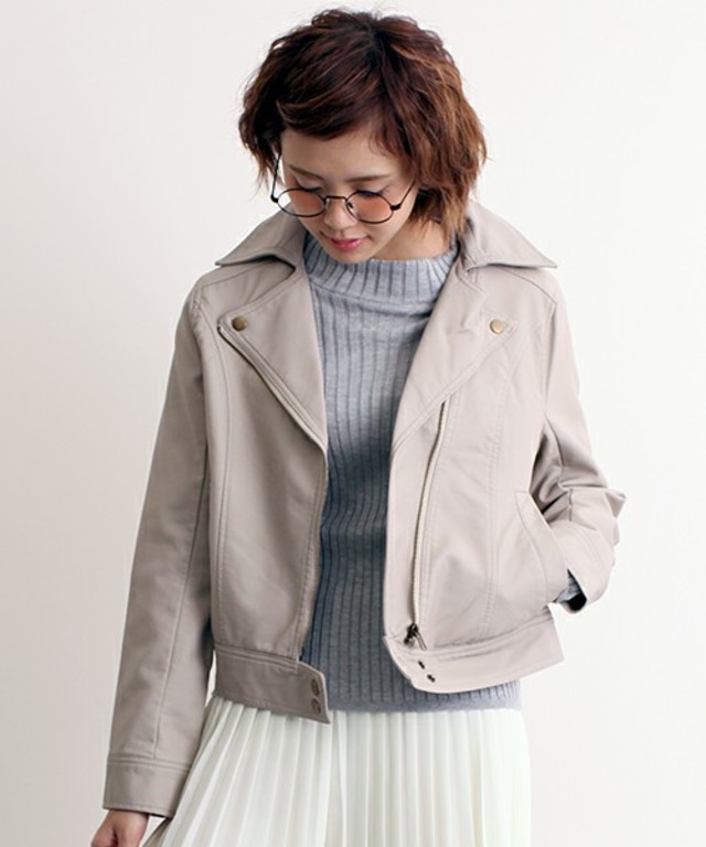 merlot ライダースジャケット