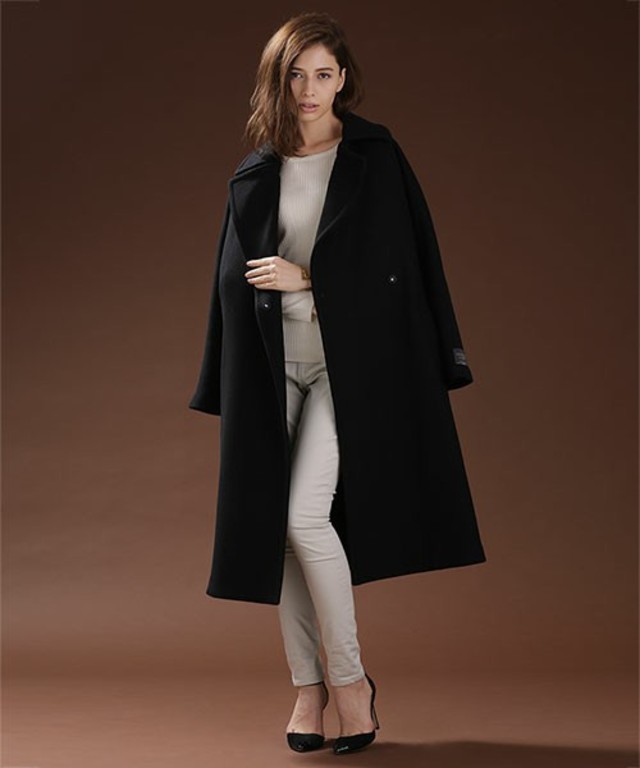 nano・universe　衿取り外しガウンコート