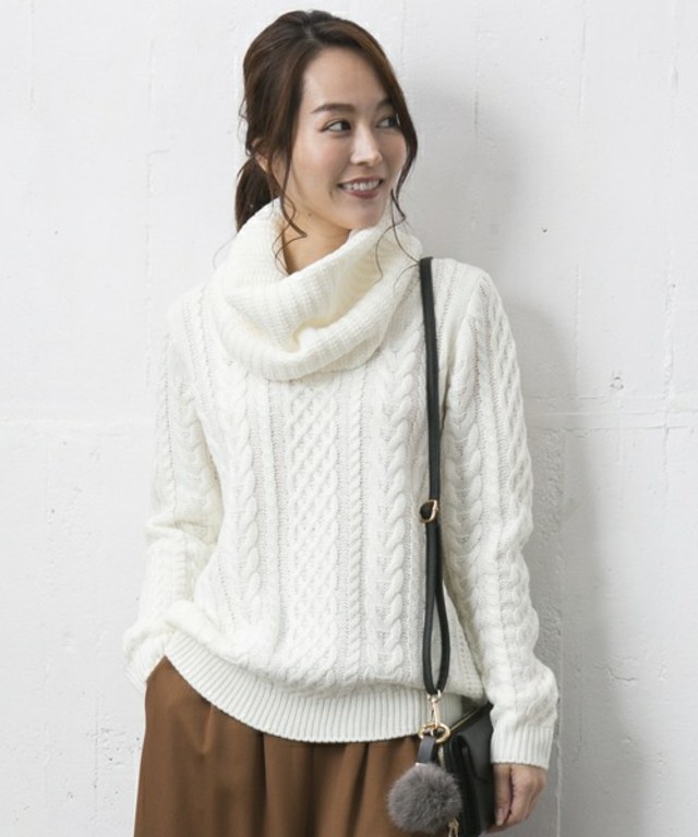 INGNI ５Ｇスヌード付Ｖ/ネックニット-2016ＡＷ-