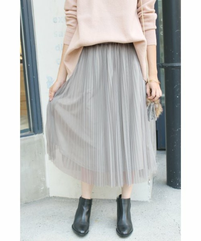 SLOBE IENA チュールプリーツリバーシブルスカート