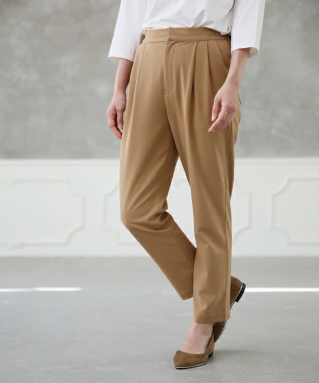 LEPSIM　ポリエステルレーヨンポリウレタンタックムジパンツ