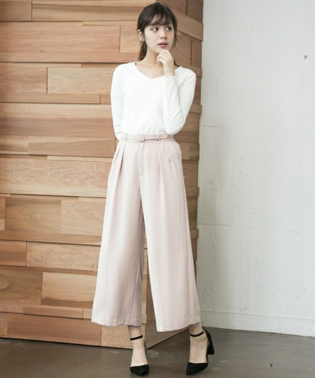 INGNI　共ベルト付ラチネワイド/パンツ-2016ＡＷ-