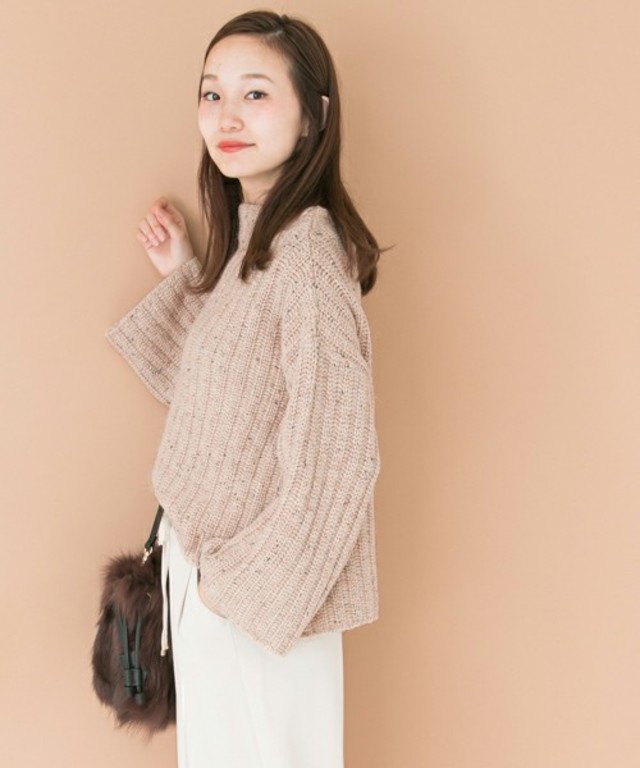 URBAN RESEARCH UR 袖ワイドネップニット