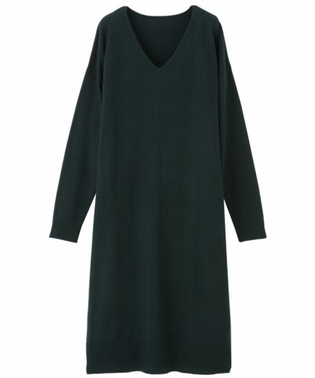 カシミヤタッチニットワンピース