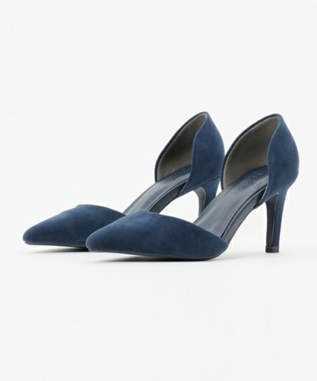 フェイクスウェードデザインパンプス