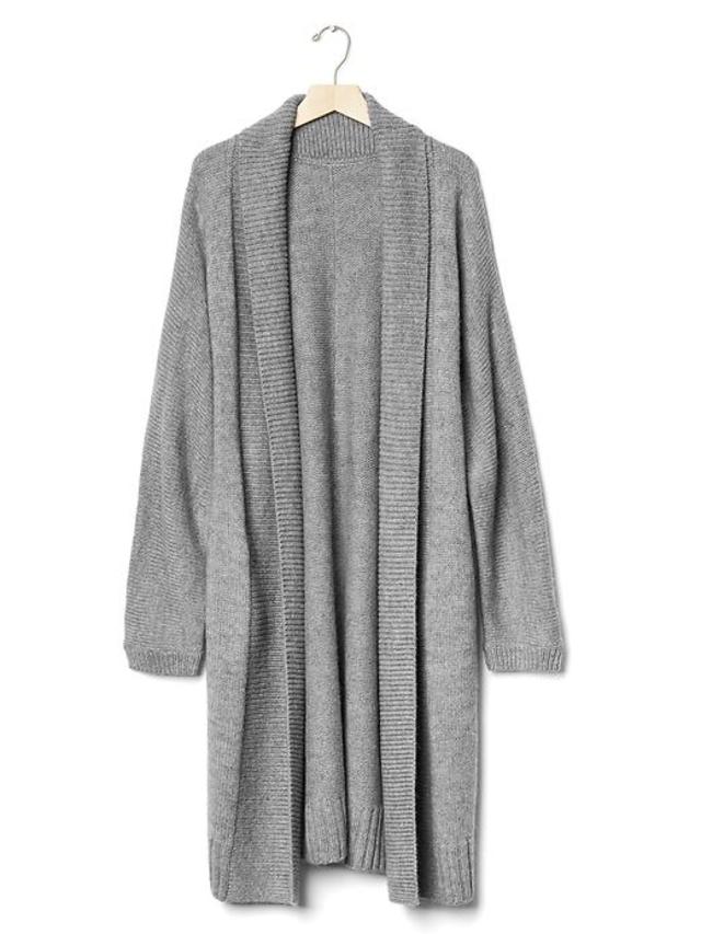 リブ ショールカーディガン