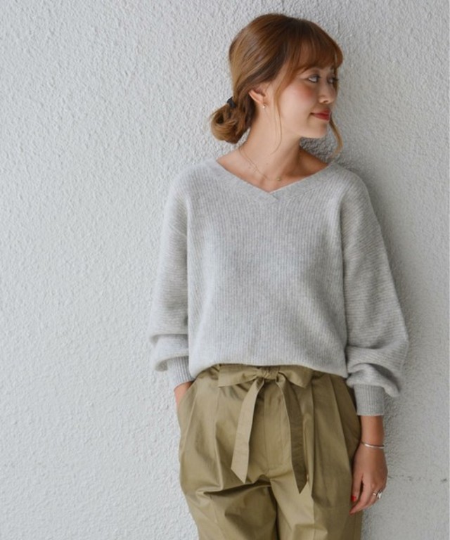 フォックスパフスリーブVネック
