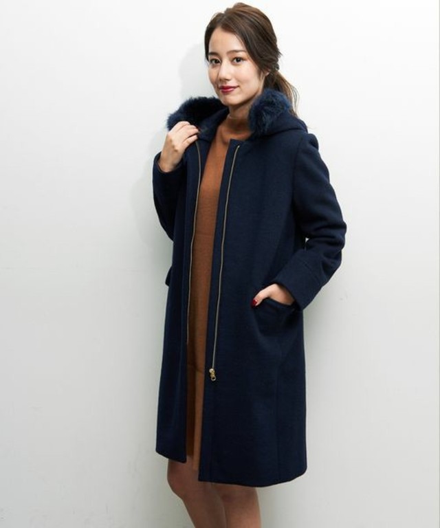 ViS 　MULTI WAY　ウール混ジップコート