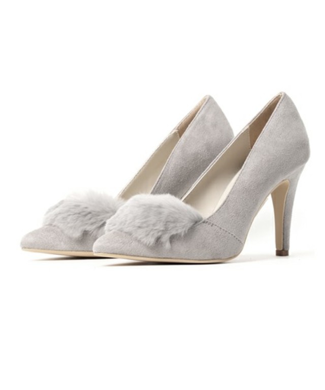 MERCURYDUO ポインテッドファーパンプス