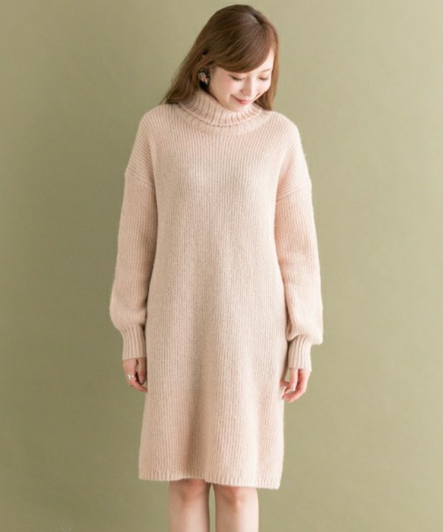 URBAN RESEARCH ROSSO ROSSO モヘアタートルニットワンピース