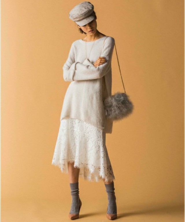 MERCURYDUO ＫＩＤモヘヤベルスリーブニット