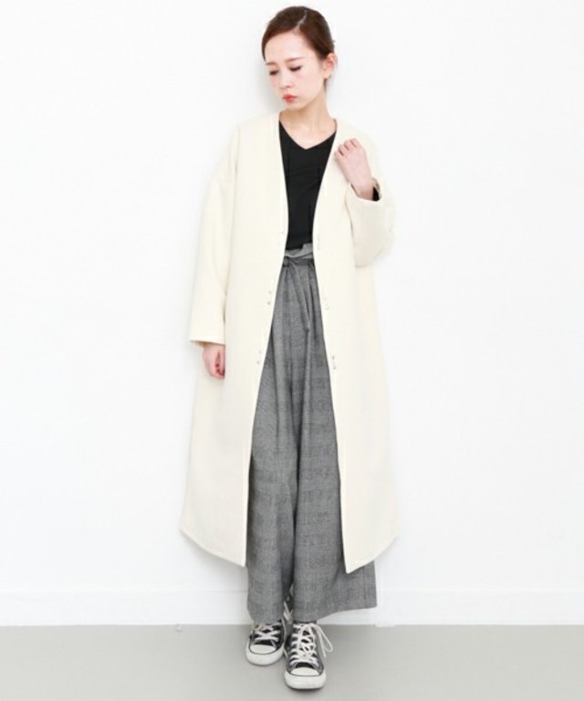 KBF サイドスリットロングコート