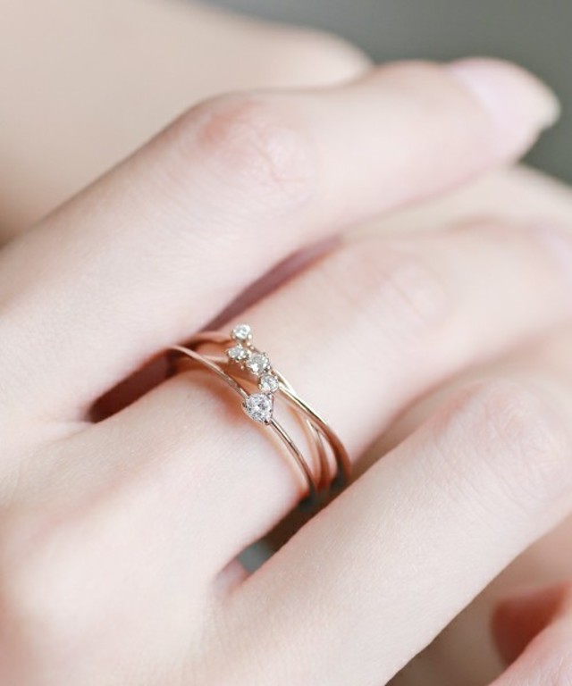 AMANOGAWA・3連リング[ロゼチナ]