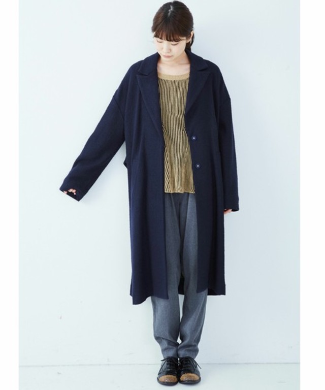 haco! 圧縮ウールのビッグシルエットロングコート