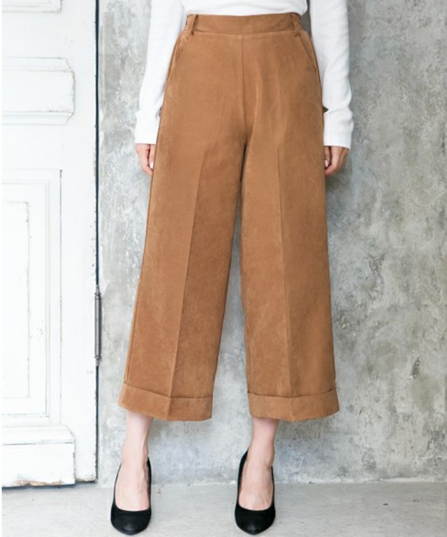 KOBE LETTUCE　ピーチスキンクロップドワイドパンツ