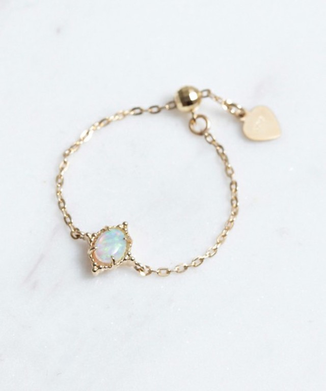 K10 オパールオーバル チェーンリング