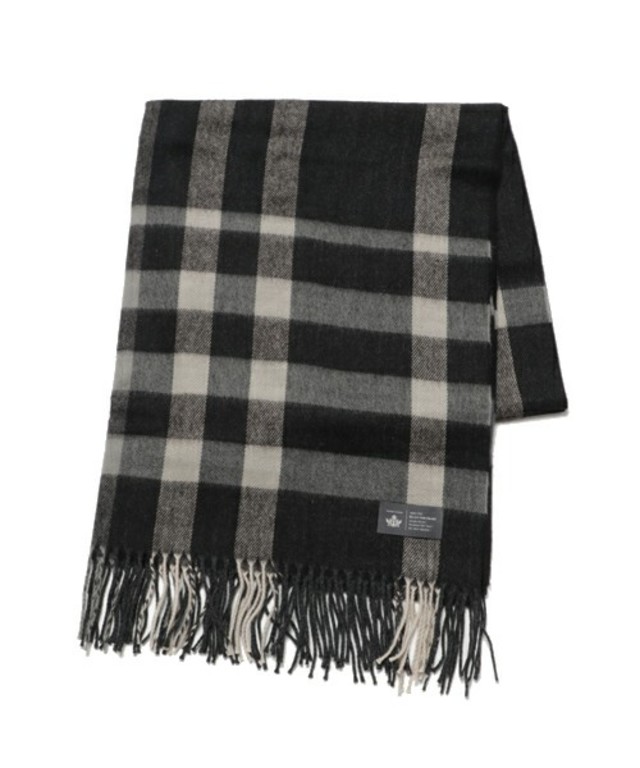 チェック柄大判ストール