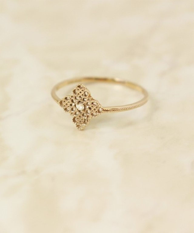 ポワンフランスダイヤリング