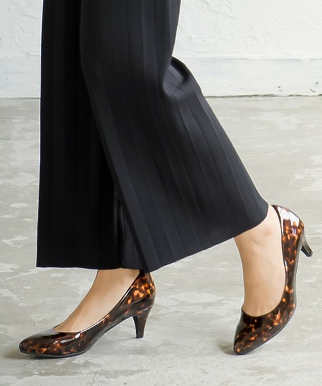 Re:EDIT　5.5cmヒールの楽チン4層クッションソールの美脚パンプス