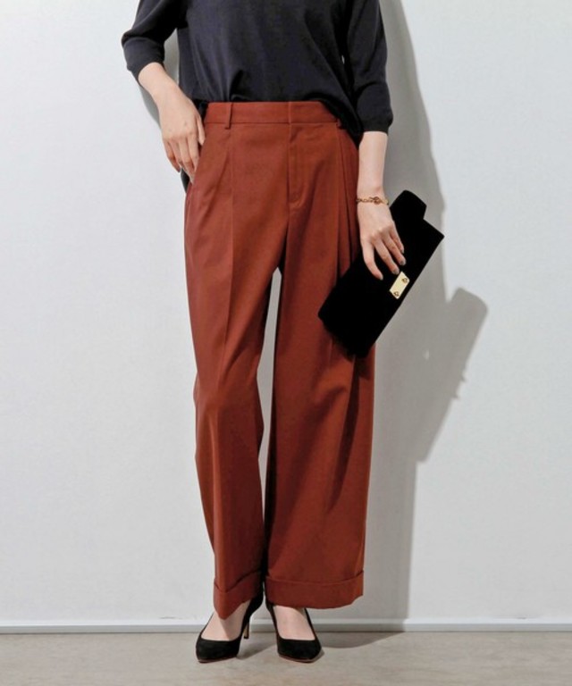 UNITED ARROWS　T/R ストレッチ ワイド パンツ