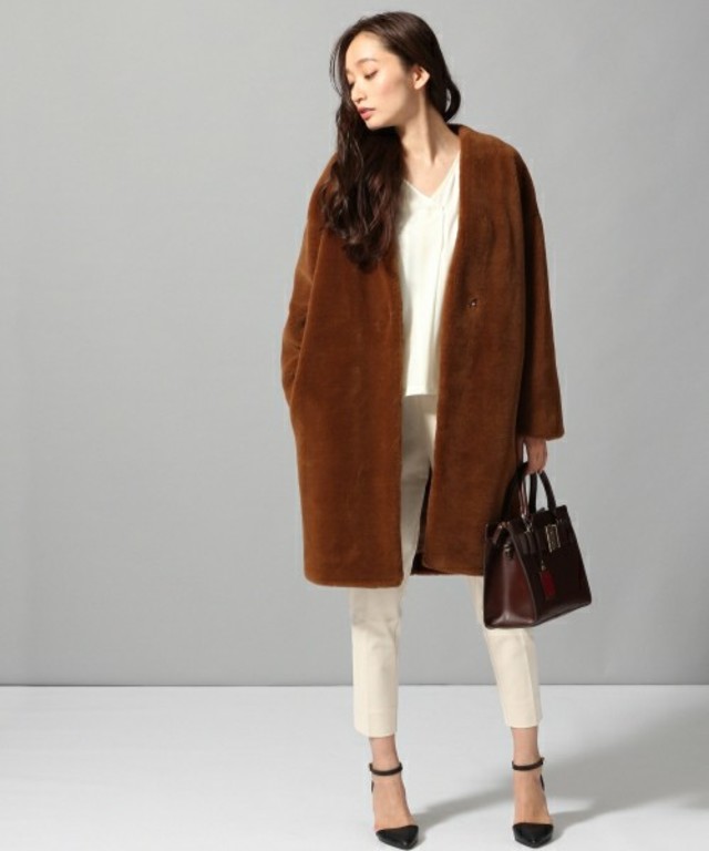 ノーカラーコート/736890