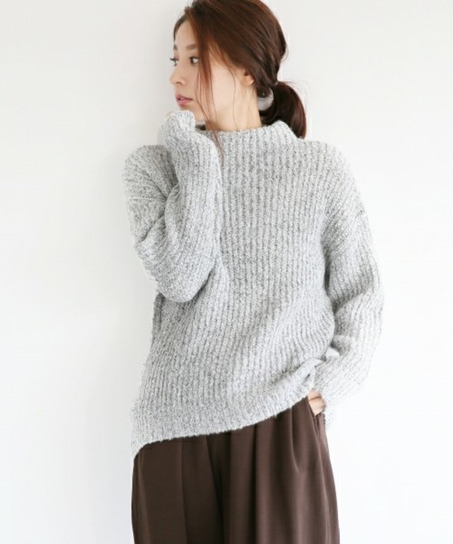 LEPSIM　5Gアゼアミボトルネックプルオーバー