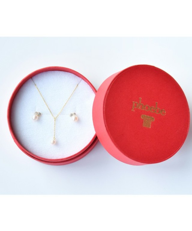 クリスマス限定：K10 エターナルロマンスパールネックレス&ピアス