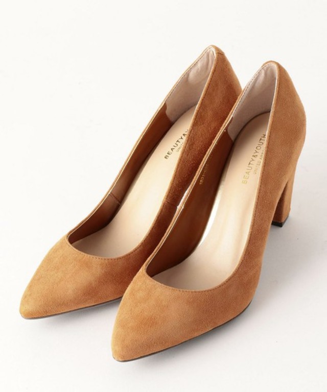 スウェードポインテッドトゥパンプス
