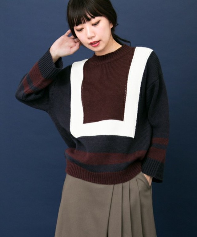 KBF+　カラーブロックビックニット