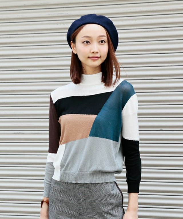 AMERI COLOR BLOC CHIBI KNIT