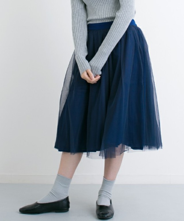 merlot チュールリバーシブルスカート