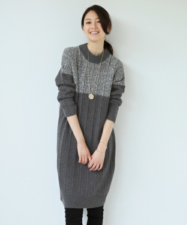 GLOBAL WORK バスケットアミジコンビワンピース