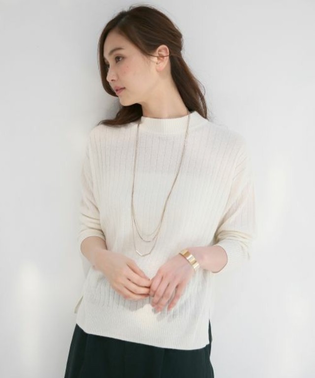 GLOBAL WORK 12ゲージウールカシミヤリブプルオーバー