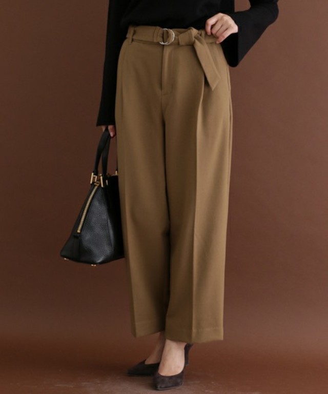 URBAN RESEARCH ROSSO ROSSO リングベルト付タックワイドパンツ