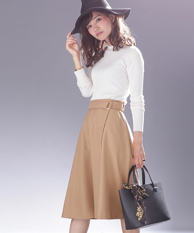 nano・universe　フレアラップ風スカート