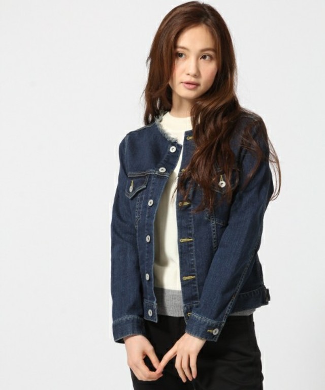 GLOBAL WORK　CONE DENIMノーカラーＧジャン